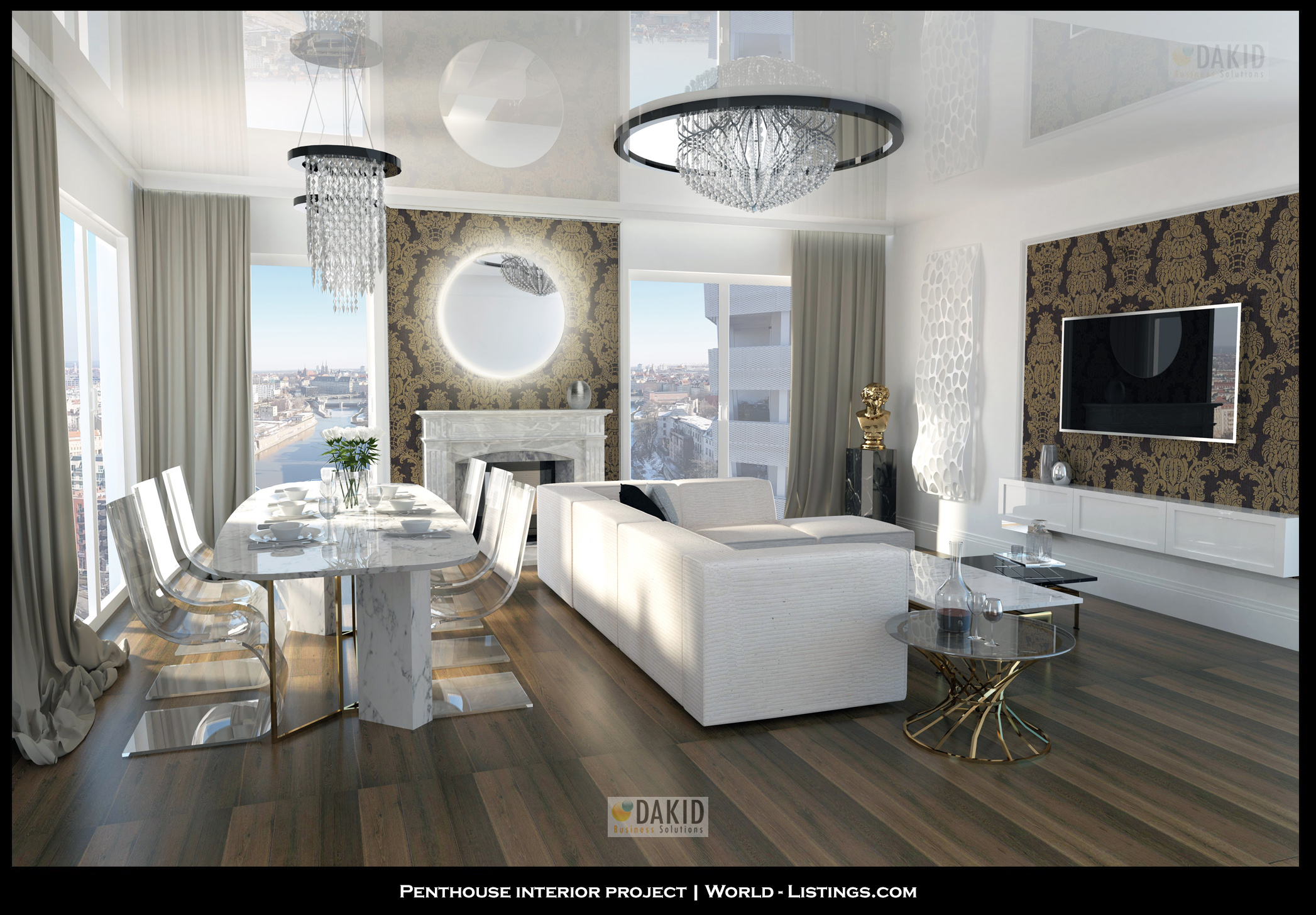 modern penthouse interior project