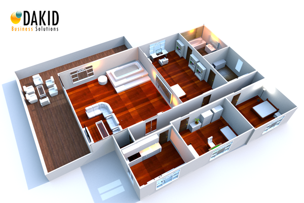 luxury apartment 3D visualization